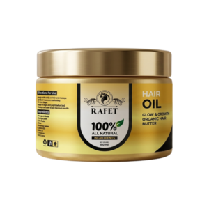 RAFET Organic Hair Oil for Growth & Shine with Fenugreek & Rosemary – 150 ml / 5.07 fl oz