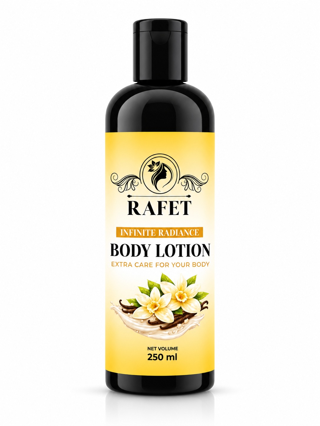 RAFET Infinite Radiance Natural Body Lotion for Dark Spots, Stretch Marks & Smooth Skin – 250 ml / 8.45 fl oz